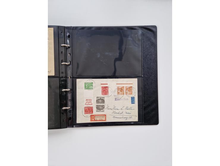 1949/52, umfangreiche Sammlung mit über 260 Briefen und Karten, dabei viele bessere Zusammendrucke mit u.a. W10 mit Zufrankat