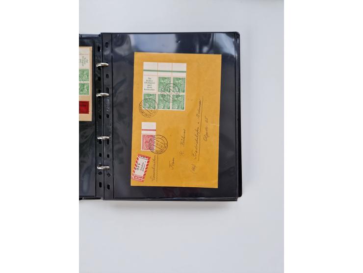 1949/52, umfangreiche Sammlung mit über 260 Briefen und Karten, dabei viele bessere Zusammendrucke mit u.a. W10 mit Zufrankat