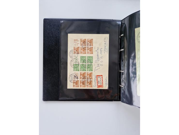 1949/52, umfangreiche Sammlung mit über 260 Briefen und Karten, dabei viele bessere Zusammendrucke mit u.a. W10 mit Zufrankat
