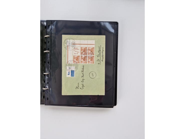 1949/52, umfangreiche Sammlung mit über 260 Briefen und Karten, dabei viele bessere Zusammendrucke mit u.a. W10 mit Zufrankat