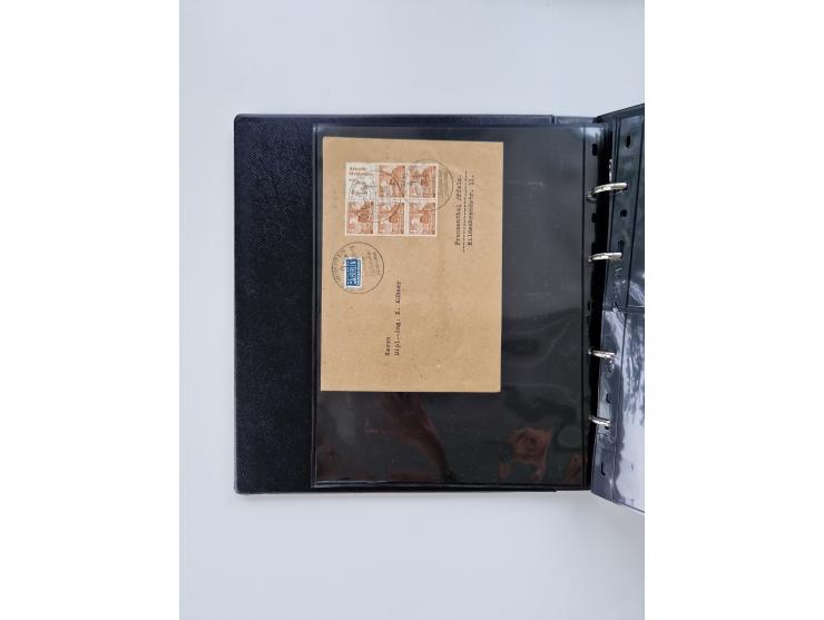1949/52, umfangreiche Sammlung mit über 260 Briefen und Karten, dabei viele bessere Zusammendrucke mit u.a. W10 mit Zufrankat