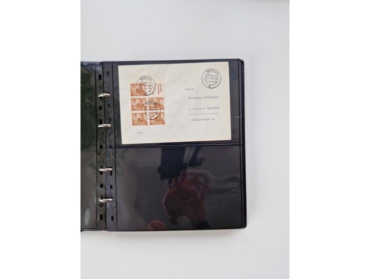 1949/52, umfangreiche Sammlung mit über 260 Briefen und Karten, dabei viele bessere Zusammendrucke mit u.a. W10 mit Zufrankat