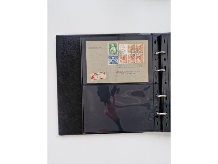 1949/52, umfangreiche Sammlung mit über 260 Briefen und Karten, dabei viele bessere Zusammendrucke mit u.a. W10 mit Zufrankat