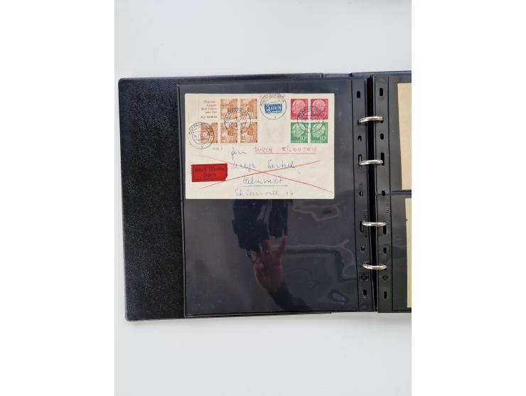 1949/52, umfangreiche Sammlung mit über 260 Briefen und Karten, dabei viele bessere Zusammendrucke mit u.a. W10 mit Zufrankat