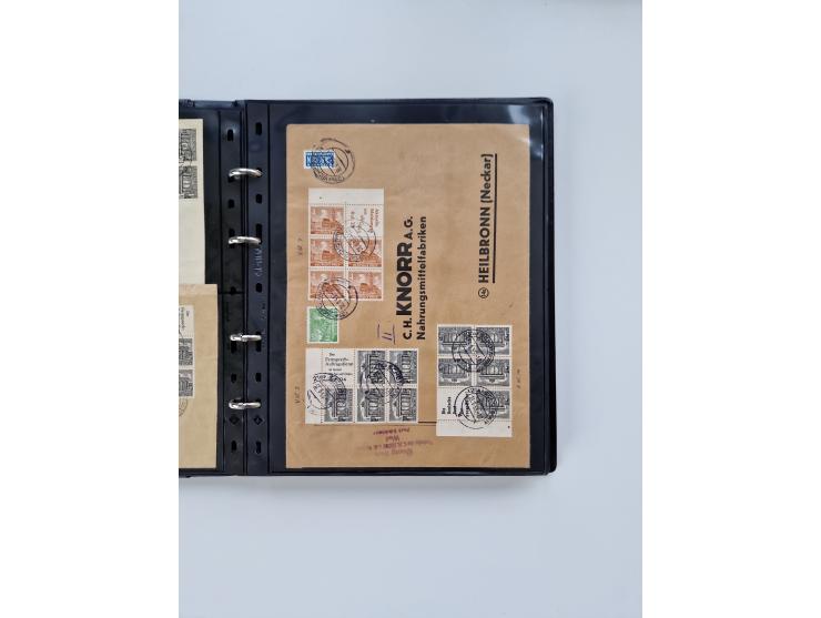 1949/52, umfangreiche Sammlung mit über 260 Briefen und Karten, dabei viele bessere Zusammendrucke mit u.a. W10 mit Zufrankat