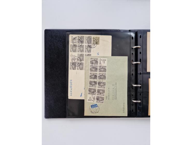 1949/52, umfangreiche Sammlung mit über 260 Briefen und Karten, dabei viele bessere Zusammendrucke mit u.a. W10 mit Zufrankat