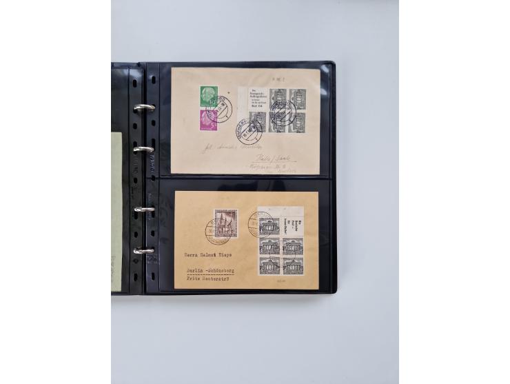 1949/52, umfangreiche Sammlung mit über 260 Briefen und Karten, dabei viele bessere Zusammendrucke mit u.a. W10 mit Zufrankat