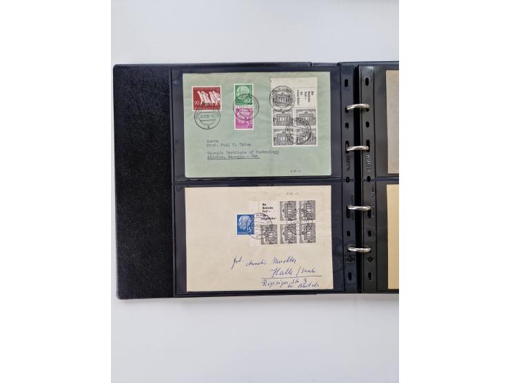 1949/52, umfangreiche Sammlung mit über 260 Briefen und Karten, dabei viele bessere Zusammendrucke mit u.a. W10 mit Zufrankat