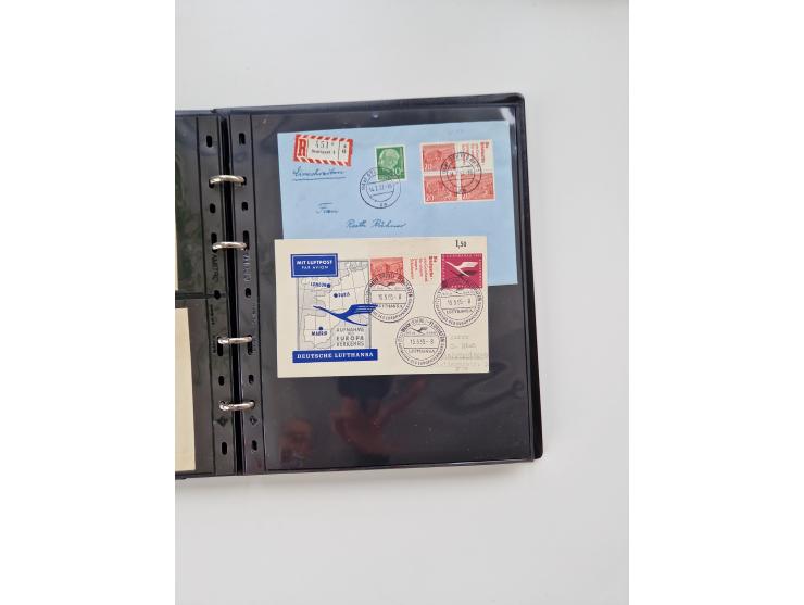 1949/52, umfangreiche Sammlung mit über 260 Briefen und Karten, dabei viele bessere Zusammendrucke mit u.a. W10 mit Zufrankat