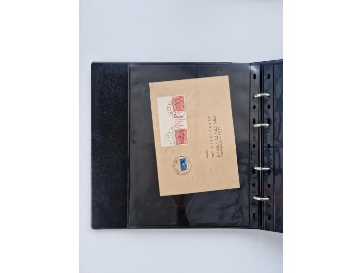 1949/52, umfangreiche Sammlung mit über 260 Briefen und Karten, dabei viele bessere Zusammendrucke mit u.a. W10 mit Zufrankat
