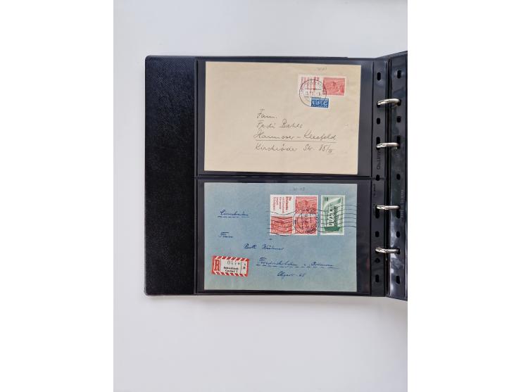 1949/52, umfangreiche Sammlung mit über 260 Briefen und Karten, dabei viele bessere Zusammendrucke mit u.a. W10 mit Zufrankat