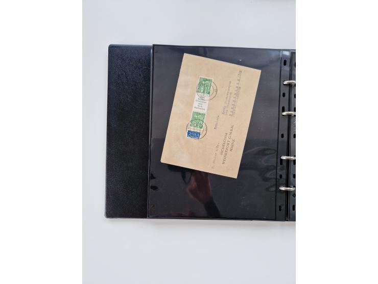 1949/52, umfangreiche Sammlung mit über 260 Briefen und Karten, dabei viele bessere Zusammendrucke mit u.a. W10 mit Zufrankat
