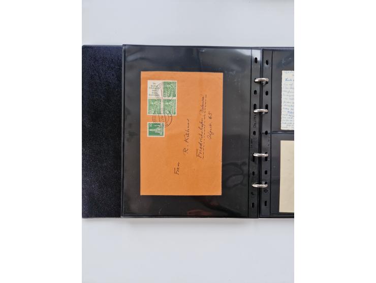 1949/52, umfangreiche Sammlung mit über 260 Briefen und Karten, dabei viele bessere Zusammendrucke mit u.a. W10 mit Zufrankat
