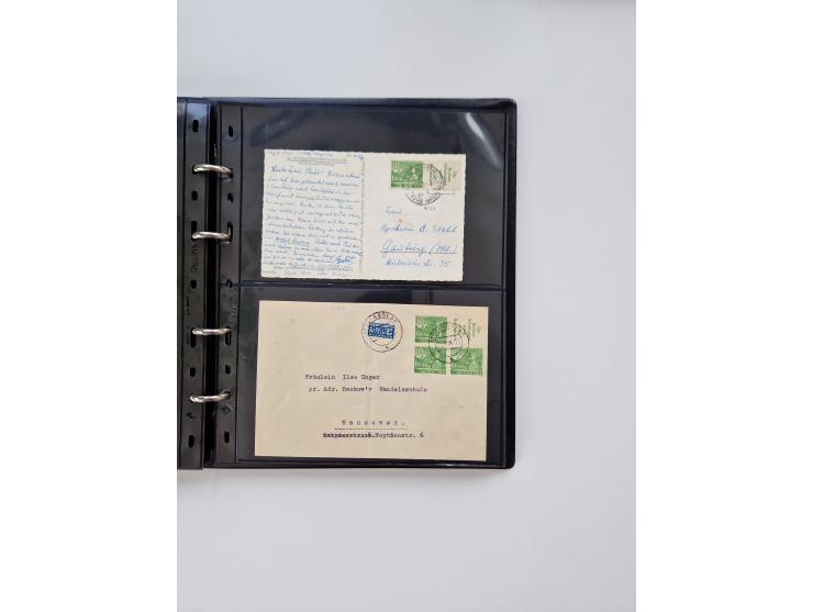 1949/52, umfangreiche Sammlung mit über 260 Briefen und Karten, dabei viele bessere Zusammendrucke mit u.a. W10 mit Zufrankat