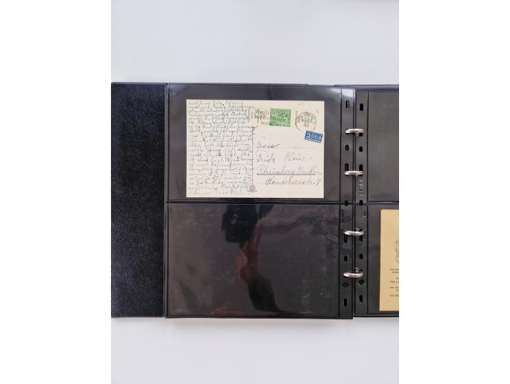1949/52, umfangreiche Sammlung mit über 260 Briefen und Karten, dabei viele bessere Zusammendrucke mit u.a. W10 mit Zufrankat