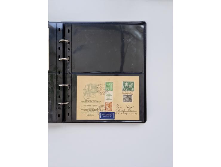 1949/52, umfangreiche Sammlung mit über 260 Briefen und Karten, dabei viele bessere Zusammendrucke mit u.a. W10 mit Zufrankat
