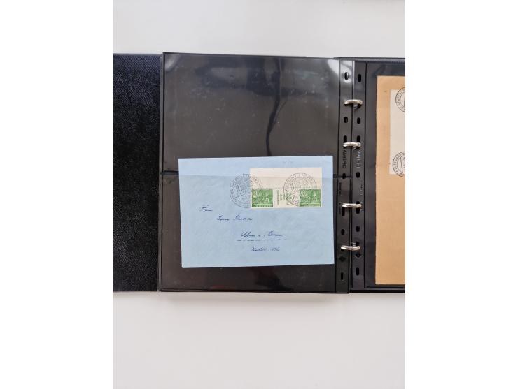 1949/52, umfangreiche Sammlung mit über 260 Briefen und Karten, dabei viele bessere Zusammendrucke mit u.a. W10 mit Zufrankat