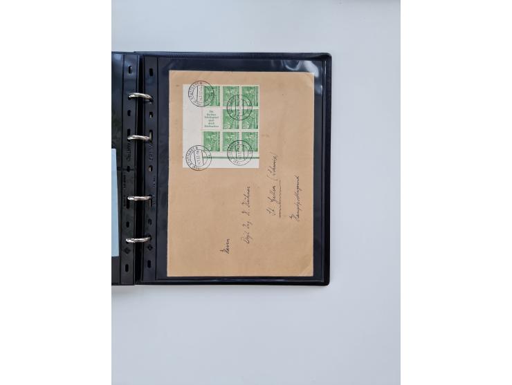 1949/52, umfangreiche Sammlung mit über 260 Briefen und Karten, dabei viele bessere Zusammendrucke mit u.a. W10 mit Zufrankat