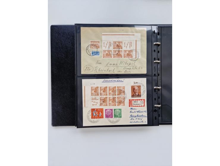 1949/52, umfangreiche Sammlung mit über 260 Briefen und Karten, dabei viele bessere Zusammendrucke mit u.a. W10 mit Zufrankat