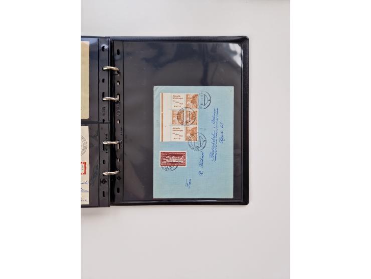 1949/52, umfangreiche Sammlung mit über 260 Briefen und Karten, dabei viele bessere Zusammendrucke mit u.a. W10 mit Zufrankat