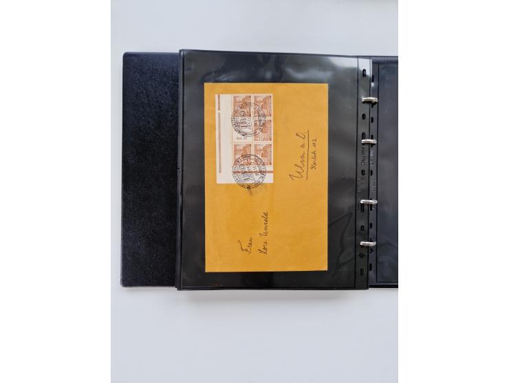 1949/52, umfangreiche Sammlung mit über 260 Briefen und Karten, dabei viele bessere Zusammendrucke mit u.a. W10 mit Zufrankat
