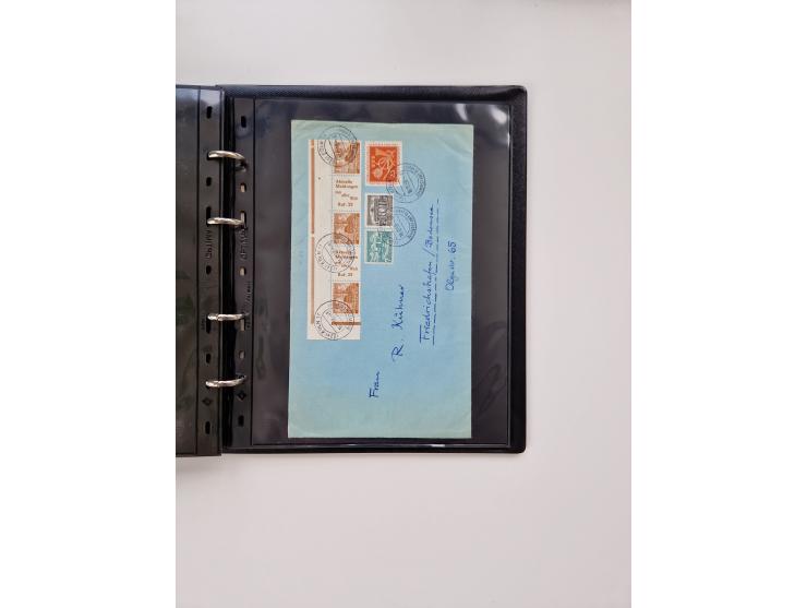 1949/52, umfangreiche Sammlung mit über 260 Briefen und Karten, dabei viele bessere Zusammendrucke mit u.a. W10 mit Zufrankat