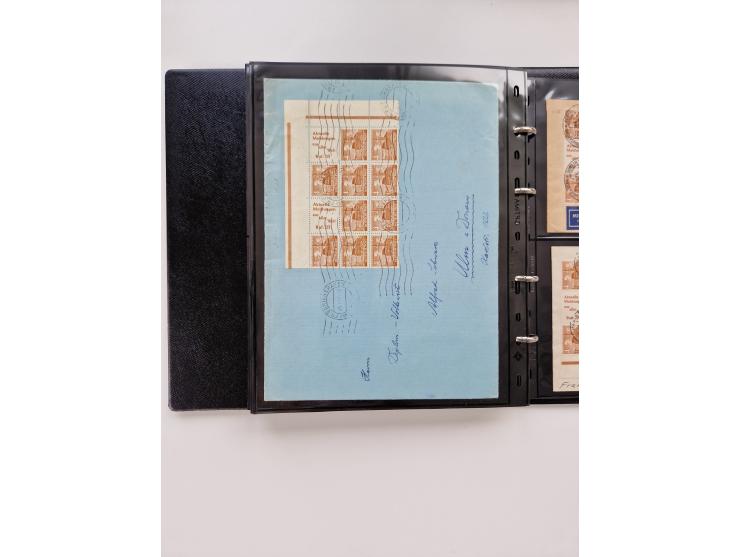 1949/52, umfangreiche Sammlung mit über 260 Briefen und Karten, dabei viele bessere Zusammendrucke mit u.a. W10 mit Zufrankat