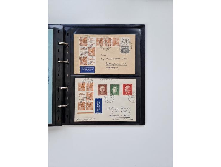 1949/52, umfangreiche Sammlung mit über 260 Briefen und Karten, dabei viele bessere Zusammendrucke mit u.a. W10 mit Zufrankat