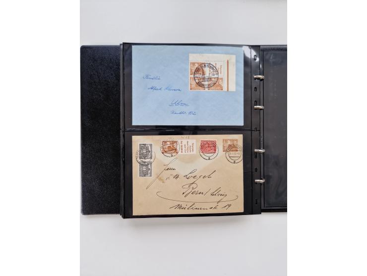 1949/52, umfangreiche Sammlung mit über 260 Briefen und Karten, dabei viele bessere Zusammendrucke mit u.a. W10 mit Zufrankat