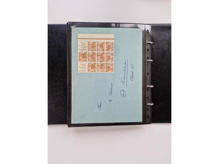1949/52, umfangreiche Sammlung mit über 260 Briefen und Karten, dabei viele bessere Zusammendrucke mit u.a. W10 mit Zufrankat