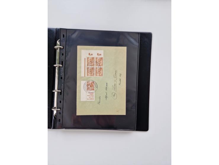 1949/52, umfangreiche Sammlung mit über 260 Briefen und Karten, dabei viele bessere Zusammendrucke mit u.a. W10 mit Zufrankat