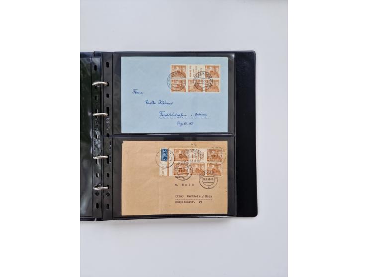 1949/52, umfangreiche Sammlung mit über 260 Briefen und Karten, dabei viele bessere Zusammendrucke mit u.a. W10 mit Zufrankat