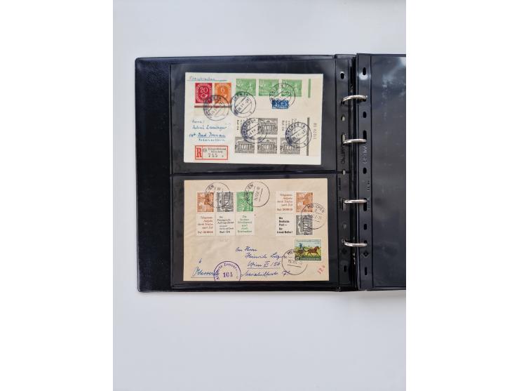 1949/52, umfangreiche Sammlung mit über 260 Briefen und Karten, dabei viele bessere Zusammendrucke mit u.a. W10 mit Zufrankat