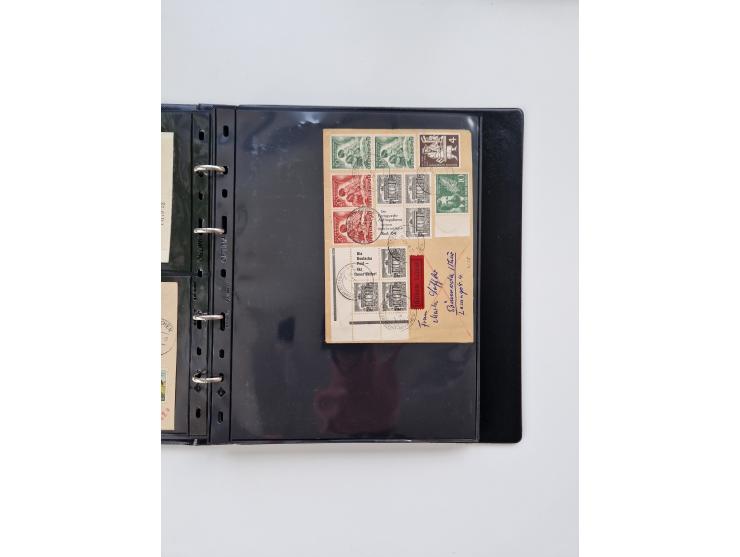 1949/52, umfangreiche Sammlung mit über 260 Briefen und Karten, dabei viele bessere Zusammendrucke mit u.a. W10 mit Zufrankat