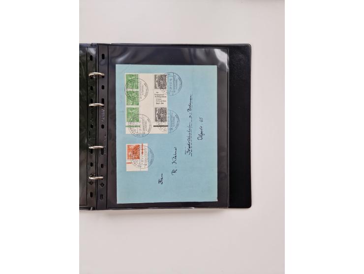 1949/52, umfangreiche Sammlung mit über 260 Briefen und Karten, dabei viele bessere Zusammendrucke mit u.a. W10 mit Zufrankat