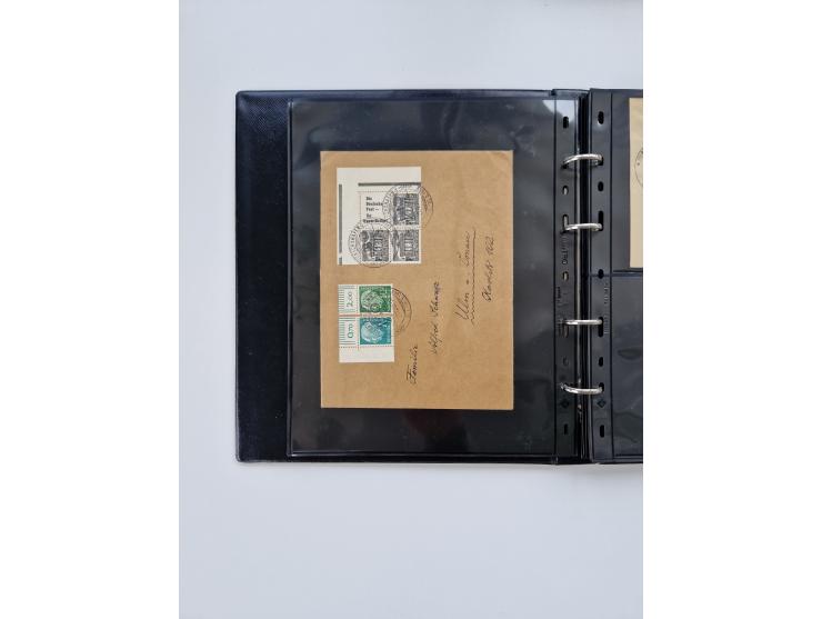 1949/52, umfangreiche Sammlung mit über 260 Briefen und Karten, dabei viele bessere Zusammendrucke mit u.a. W10 mit Zufrankat