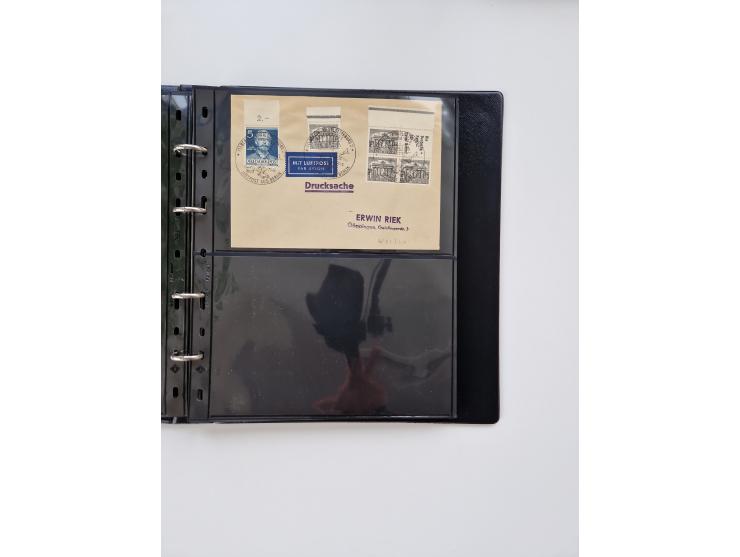 1949/52, umfangreiche Sammlung mit über 260 Briefen und Karten, dabei viele bessere Zusammendrucke mit u.a. W10 mit Zufrankat