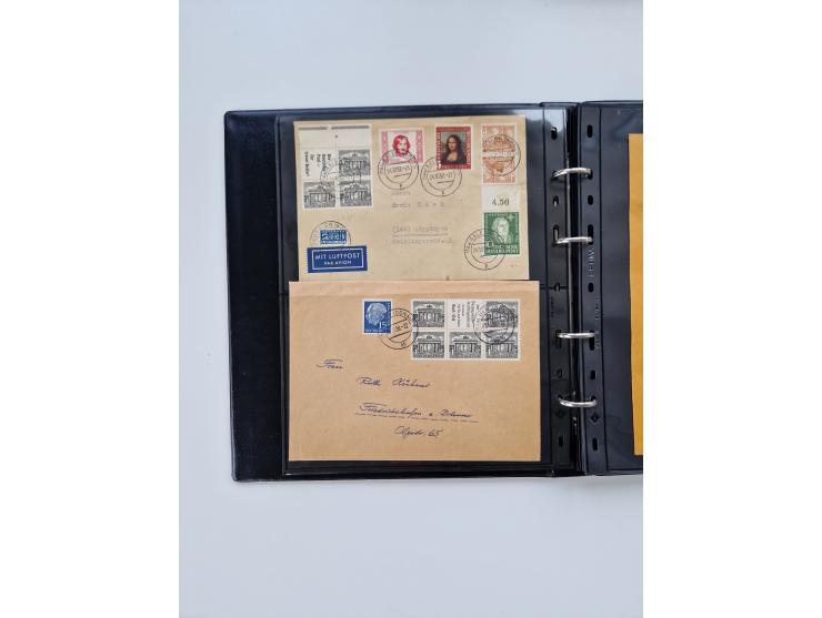 1949/52, umfangreiche Sammlung mit über 260 Briefen und Karten, dabei viele bessere Zusammendrucke mit u.a. W10 mit Zufrankat