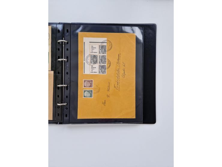 1949/52, umfangreiche Sammlung mit über 260 Briefen und Karten, dabei viele bessere Zusammendrucke mit u.a. W10 mit Zufrankat