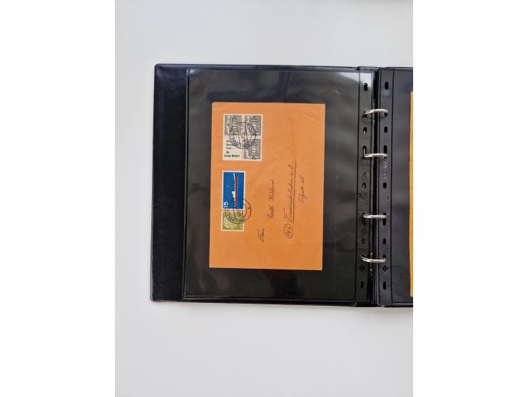 1949/52, umfangreiche Sammlung mit über 260 Briefen und Karten, dabei viele bessere Zusammendrucke mit u.a. W10 mit Zufrankat