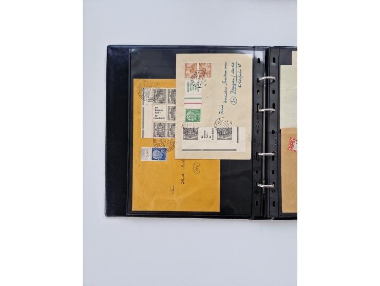 1949/52, umfangreiche Sammlung mit über 260 Briefen und Karten, dabei viele bessere Zusammendrucke mit u.a. W10 mit Zufrankat
