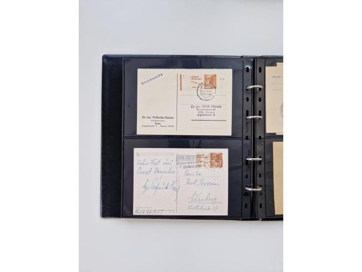1949/52, umfangreiche Sammlung mit über 260 Briefen und Karten, dabei viele bessere Zusammendrucke mit u.a. W10 mit Zufrankat