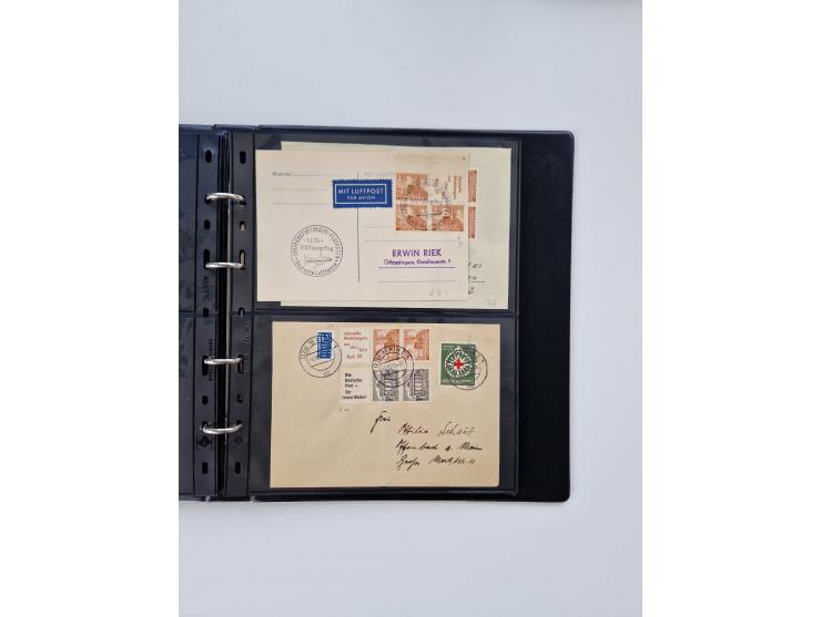 1949/52, umfangreiche Sammlung mit über 260 Briefen und Karten, dabei viele bessere Zusammendrucke mit u.a. W10 mit Zufrankat