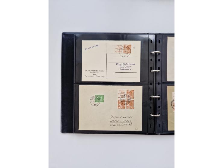1949/52, umfangreiche Sammlung mit über 260 Briefen und Karten, dabei viele bessere Zusammendrucke mit u.a. W10 mit Zufrankat