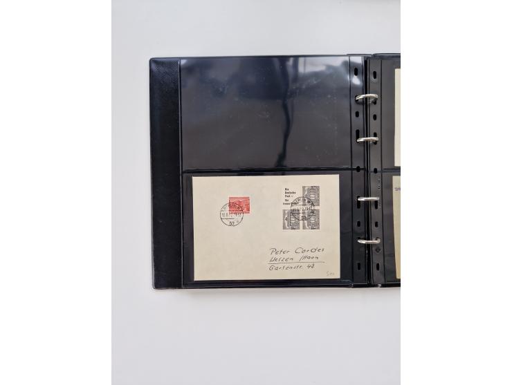 1949/52, umfangreiche Sammlung mit über 260 Briefen und Karten, dabei viele bessere Zusammendrucke mit u.a. W10 mit Zufrankat