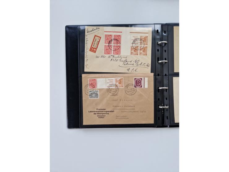1949/52, umfangreiche Sammlung mit über 260 Briefen und Karten, dabei viele bessere Zusammendrucke mit u.a. W10 mit Zufrankat