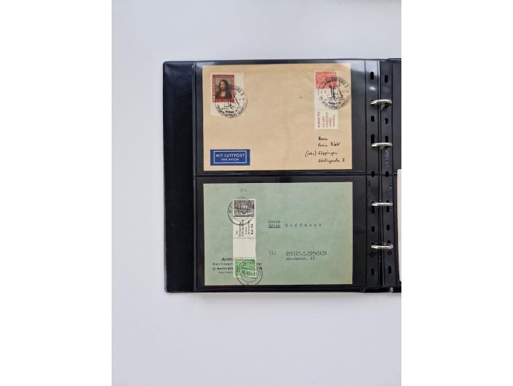 1949/52, umfangreiche Sammlung mit über 260 Briefen und Karten, dabei viele bessere Zusammendrucke mit u.a. W10 mit Zufrankat
