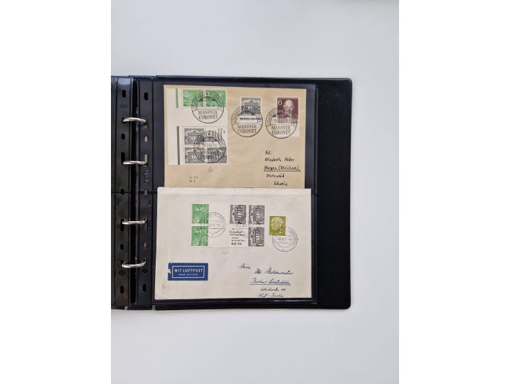 1949/52, umfangreiche Sammlung mit über 260 Briefen und Karten, dabei viele bessere Zusammendrucke mit u.a. W10 mit Zufrankat