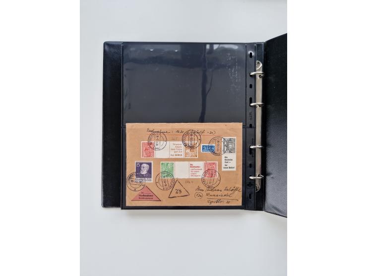1949/52, umfangreiche Sammlung mit über 260 Briefen und Karten, dabei viele bessere Zusammendrucke mit u.a. W10 mit Zufrankat