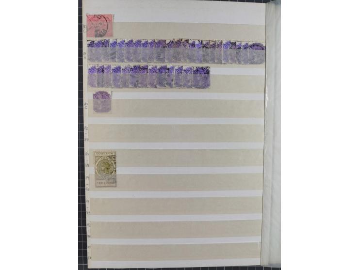 1860/1900 (ca.), used and mint balance of apprx. 800 stamps (apprx. 320 South Australia, apprx. 190 Tasmania, apprx. 290 West